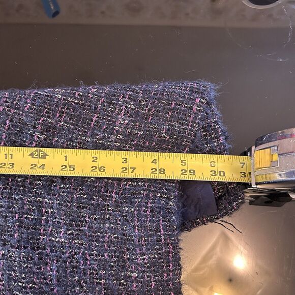 La Fayette 148 Skirt Suite Size 8/10 Alpaca Blend Woven Boucle Navy Business - Picture 11 of 13